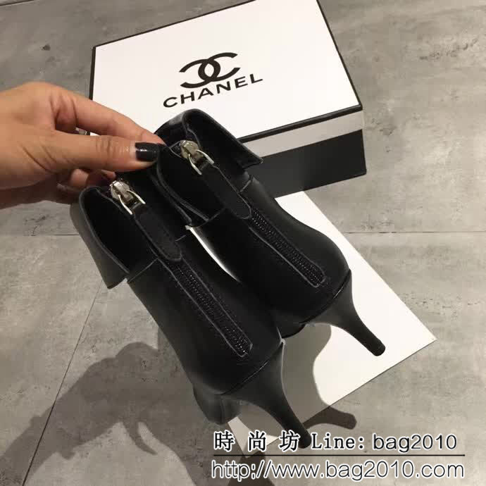 CHANEL香奈兒 19ss專櫃最新 專櫃定制 皺牛皮單鞋 黑色 QZS2010
